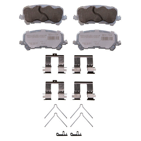 Wagner Brake Disc Brake Pad Set P/N:OEX1724 Fits: Acura Mdx 16-14, Honda Passport 25-19, Honda Pilot 22-16, Honda Ridgeline 25-17 - Image 1