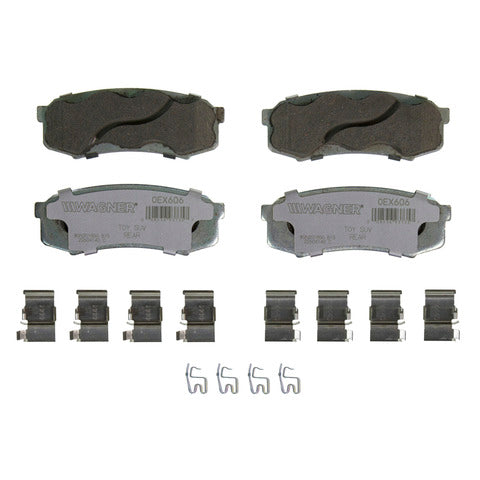 Wagner Brake Disc Brake Pad Set P/N:OEX606 Fits: Lexus Gx460 23-10, Lexus Gx470 09-03, Lexus Lx450 97-96, Toyota 4runner 24-03, Toyota Fj Cruiser 14-07, Toyota Land Cruiser 97-91, Toyota Sequoia 07-01 - Image 1