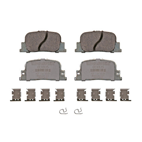 Wagner Brake Disc Brake Pad Set P/N:OEX835 Fits: Lexus Es300 01-00, Scion Tc 10-05, Toyota Camry 01-00 - Image 1