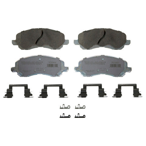 Wagner Brake Disc Brake Pad Set P/N:OEX866 Fits: Chrysler 200, Chrysler Sebring, Dodge Avenger, Dodge Caliber, Dodge Stratus, Jeep Compass, Jeep Patriot, Mitsubishi Eclipse, Mitsubishi Galant - Image 1
