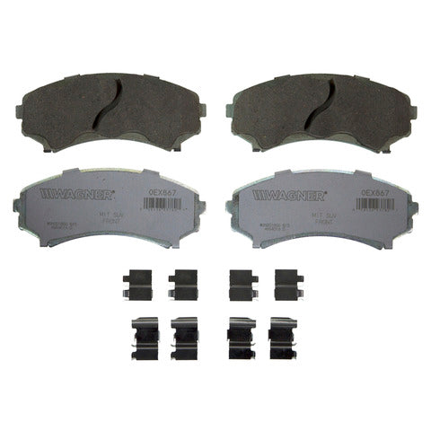 Wagner Brake Disc Brake Pad Set P/N:OEX867 Fits: Mitsubishi Endeavor 08-04, Mitsubishi Endeavor 11-10, Mitsubishi Montero 06-01 - Image 1