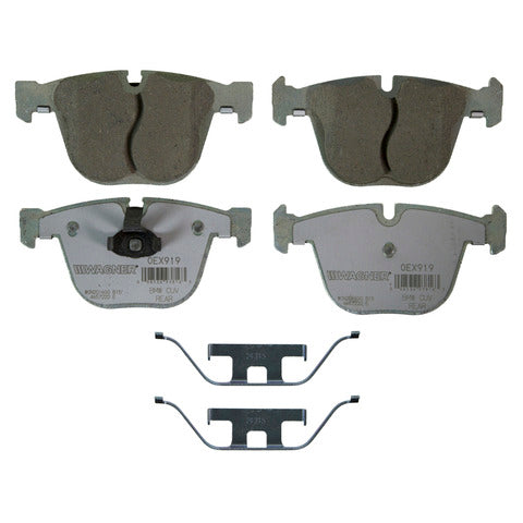 Wagner Brake Disc Brake Pad Set P/N:OEX919 Fits: Bentley Continental, BMW 1 Series M, BMW 535i, BMW 535i Gt, BMW 535i Gt Xdrive, BMW 545i, BMW 550i, BMW 550i Gt, BMW 550i Gt Xdrive, BMW 645ci - Image 1