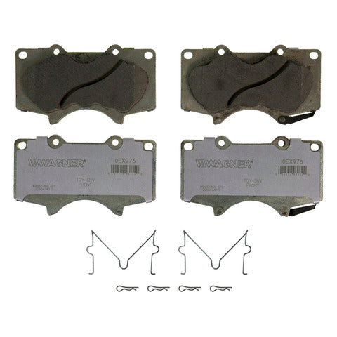 Wagner Brake Disc Brake Pad Set P/N:OEX976 Fits: Lexus Gx460 23-20, Lexus Gx470 09-03, Toyota 4runner 24-03, Toyota Fj Cruiser 14-07, Toyota Sequoia 07-01, Toyota Tacoma 23-05, Toyota Tundra 06-01 - Image 1