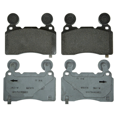 Wagner Brake Disc Brake Pad Set P/N:MX1474 Fits: Cadillac Ct6 19-17, Cadillac Cts 15-14, Cadillac Cts 19-18, Cadillac Elr 2016, Cadillac Xts 2013, Chevrolet Camaro 18-10, Chevrolet Camaro 21-20, Chevrolet Corvette 19-15, Chevrolet Ss 17-14, Tesla S 14-12 - Image 1