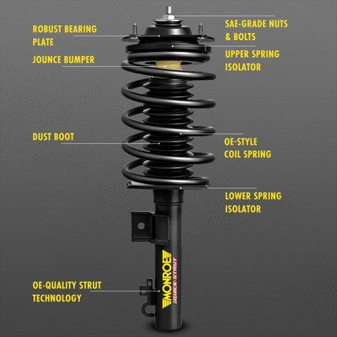 Monroe Shocks & Struts Suspension Strut and Coil Spring Assembly P/N:272425 Fits: Subaru Forester 08-06 - Image 6