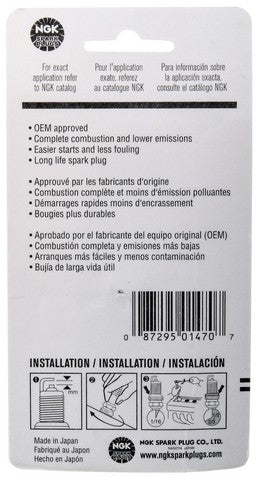 NGK Spark Plug P/N:BR9ES SOLID BLYB Fits: Aprilia Sr 50, Aprilia Sr 50 R Factory, Aprilia Sr 50 R Replica Sbk, Aprilia Sr Motard 50, Arctic Cat Bearcat 340, Arctic Cat Bearcat 440, Arctic Cat Bearcat 550, Arctic Cat Bearcat Widetrack - Image 4