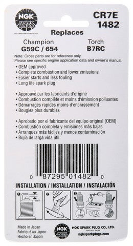 NGK NGK Standard Carded Spark Plug P/N:1482 - Image 5