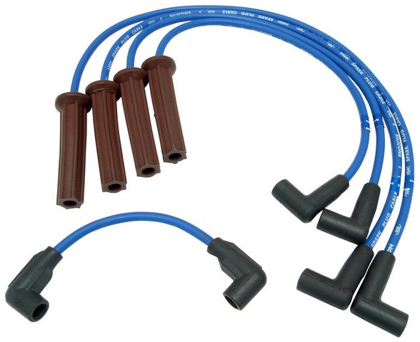 NGK Spark Plug Wire Set P/N:RC-GMX036 Fits: Buick Skyhawk 88-87, Oldsmobile Firenza 88-87, Pontiac Grand Am 89-87, Pontiac Lemans 90-89, Pontiac Optima 90-88, Pontiac Sunbird 91-87 - Image 1