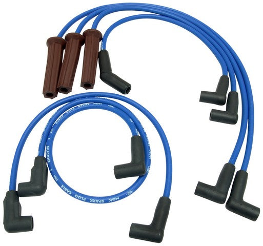 NGK Spark Plug Wire Set P/N:RC-GMZ032 Fits: Buick Skyhawk 86-82, Cadillac Cimarron 1982, Chevrolet Cavalier 1982, Oldsmobile Firenza 86-82, Pontiac J2000 83-82, Pontiac J2000 Sunbird 85-84, Pontiac Sunbird 1986 - Image 1
