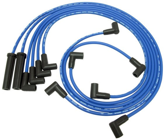 NGK Spark Plug Wire Set P/N:RC-GMZ018 Fits: Checker Marathon, Chevrolet Camaro, Chevrolet Caprice, Chevrolet El Camino, Chevrolet Impala, Chevrolet Malibu, Chevrolet Monte Carlo, GMC Caballero, Pontiac Catalina, Pontiac Grand Lemans - Image 1