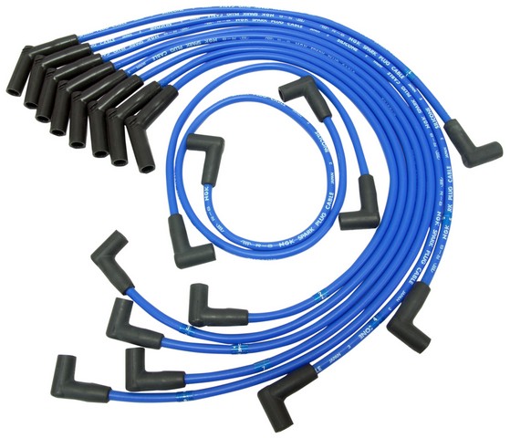 NGK Spark Plug Wire Set P/N:RC-FDZ031 Fits: Ford Country Squire 91-87, Ford Ltd Crown Victoria 91-87, Lincoln Mark Vii 92-88, Lincoln Town Car 89-87, Mercury Colony Park 91-87, Mercury Grand Marquis 91-87 - Image 1