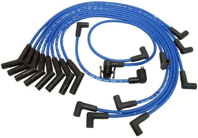 NGK Spark Plug Wire Set P/N:RC-FDZ022 Fits: Ford Bronco, Ford E-100 Econoline, Ford E-100 Econoline Club Wagon, Ford E-150 Econoline, Ford E-150 Econoline Club Wagon, Ford E-250 Econoline, Ford E-250 Econoline Club Wagon, Ford E-350 Econoline - Image 1