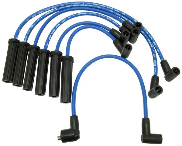 NGK Spark Plug Wire Set P/N:RC-FDZ003 Fits: Ford Fairmont, Ford Granada, Ford Ltd, Ford Maverick, Ford Mustang, Ford Thunderbird, Mercury Capri, Mercury Comet, Mercury Cougar, Mercury Marquis, Mercury Monarch, Mercury Zephyr - Image 1