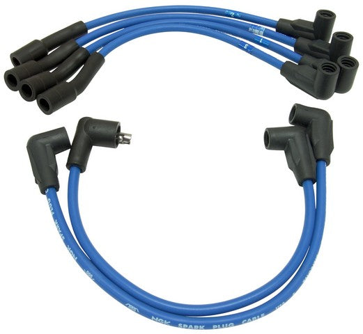 NGK Spark Plug Wire Set P/N:RC-CRX016 Fits: American Motors Eagle 84-83, Eagle Premier 89-88, Jeep Cherokee 90-84, Jeep Cj7 86-83, Jeep Comanche 90-86, Jeep Scrambler 85-83, Jeep Wagoneer 87-84, Jeep Wrangler 89-87 - Image 1