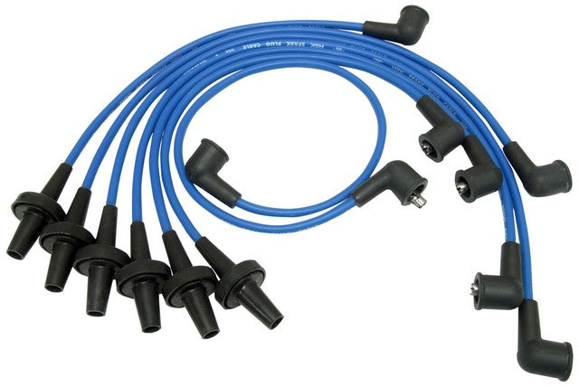NGK Spark Plug Wire Set P/N:RC-EUX028 Fits: Volvo 262 81-80, Volvo 264 82-80, Volvo 265 81-80, Volvo 760 85-83 - Image 1