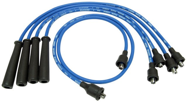 NGK Spark Plug Wire Set P/N:RC-EUX001 Fits: Fiat 124 83-81, Fiat 131 78-75, Fiat Brava 81-79, Fiat X-1/9 1983, Yugo Cabrio 92-90, Yugo Gv 92-86, Yugo Gvl 89-88, Yugo Gvs 1988, Yugo Gvx 89-88 - Image 1