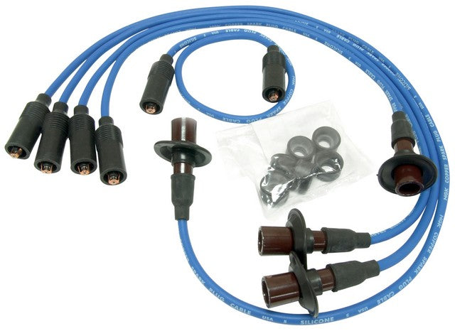 NGK Spark Plug Wire Set P/N:RC-EUC034 Fits: Porsche 356 55-50, Porsche 356a 59-56, Porsche 356b 1963, Porsche 356c 65-64, Porsche 912 69-65, Porsche Carrera 64-56 - Image 1