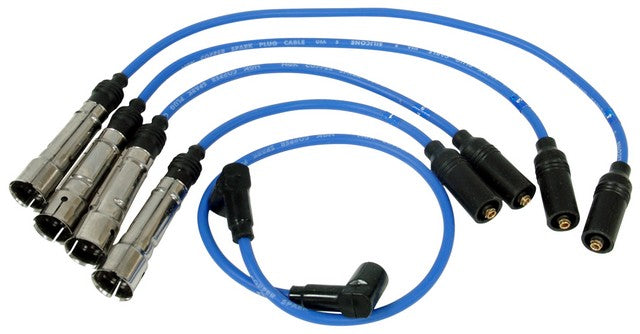 NGK Spark Plug Wire Set P/N:RC-VWC013 Fits: Volkswagen Cabriolet 93-85, Volkswagen Corrado 92-90, Volkswagen Fox 93-87, Volkswagen Golf 98-85, Volkswagen Jetta 95-84, Volkswagen Passat 93-91, Volkswagen Scirocco 89-84 - Image 1