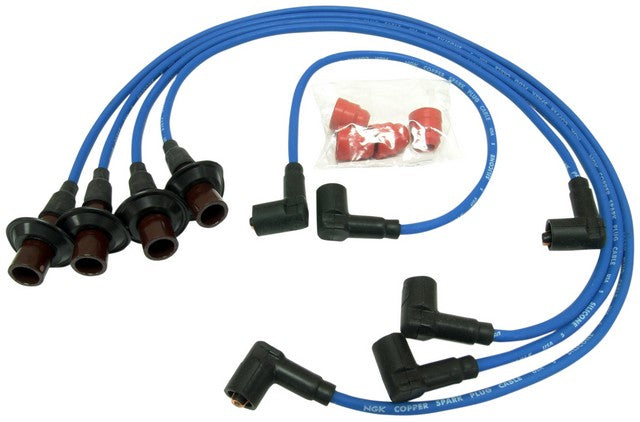 NGK Spark Plug Wire Set P/N:RC-VWC027 Fits: Volkswagen Campmobile 71-68, Volkswagen Fastback 73-66, Volkswagen Squareback 73-66, Volkswagen Transporter 72-68 - Image 1