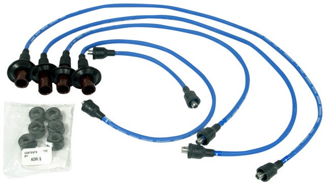 NGK Spark Plug Wire Set P/N:RC-VWC032 Fits: Volkswagen Beetle 79-54, Volkswagen Karmann Ghia 74-55, Volkswagen Super Beetle 80-71, Volkswagen Thing 74-73, Volkswagen Transporter 67-54 - Image 1