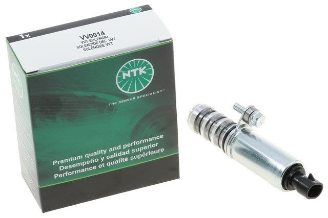 NTK Engine Variable Valve Timing (VVT) Solenoid P/N:VV0014 Fits: Buick Enclave, Buick Lacrosse, Buick Regal, Buick Verano, Chevrolet Captiva Sport, Chevrolet Cobalt, Chevrolet Equinox, Chevrolet Hhr, Chevrolet Impala, Chevrolet Malibu - Image 1