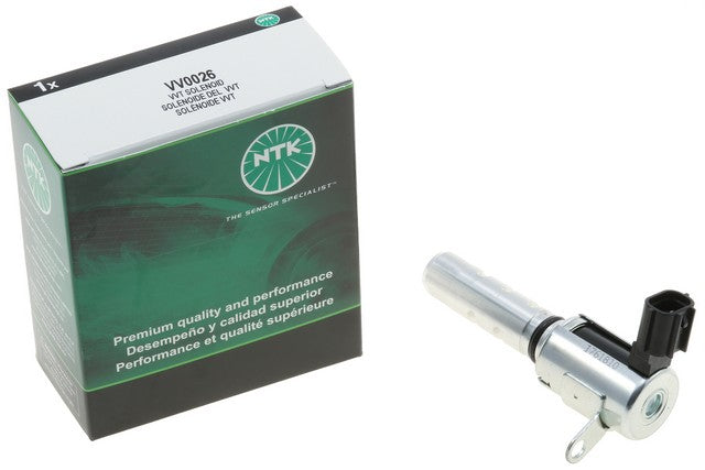 NTK Engine Variable Valve Timing (VVT) Solenoid P/N:VV0026 Fits: Lexus Es350 18-07, Lexus Rx350 17-07, Lexus Rx450h 17-10, Toyota Avalon 18-05, Toyota Camry 17-07, Toyota Highlander 17-08, Toyota Rav4 12-06, Toyota Sienna 17-07, Toyota Venza 16-09 - Image 1