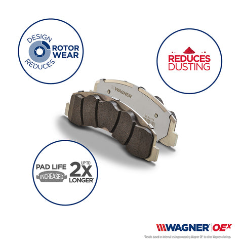 Wagner Brake Disc Brake Pad Set P/N:OEX1422 Fits: Cadillac Srx 16-10, Saab 9-4x 2011 - Image 2
