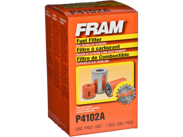 FRAM Fuel Filter P/N:P4102A Fits: Chevrolet C10, Chevrolet C10 Suburban, Chevrolet C20, Chevrolet C20 Suburban, Chevrolet C30, Chevrolet K10, Chevrolet K10 Suburban, Chevrolet K20, Chevrolet K20 Suburban, Chevrolet K30 - Image 2