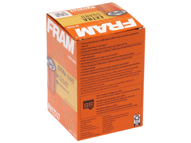 FRAM Engine Oil Filter P/N:PH12747 Fits: Chevrolet Silverado 2500 Hd, Chevrolet Silverado 3500 Hd, Chevrolet Silverado 4500 Hd, Chevrolet Silverado 5500 Hd, Chevrolet Silverado 6500 Hd, GMC Sierra 2500 Hd, GMC Sierra 3500 Hd - Image 1