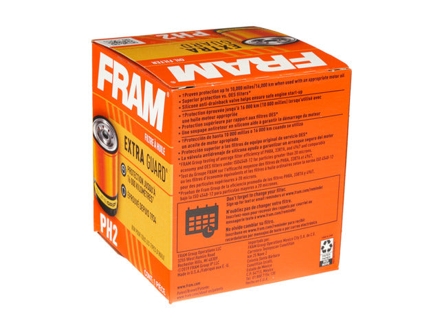 FRAM Engine Oil Filter P/N:PH2 Fits: Cadillac Sts, Cadillac Xlr, Chevrolet Silverado 4500 Hd, Chrysler 300, Chrysler Aspen, Chrysler Cirrus, Chrysler Sebring, Dodge Avenger, Dodge Caliber - Image 1