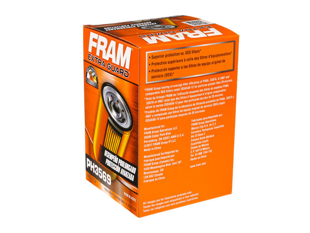FRAM Engine Oil Filter P/N:PH3569 Fits: Audi 4000, Audi 5000, Audi A4, Audi A4 Quattro, Volkswagen Dasher, Volkswagen Golf, Volkswagen Jetta, Volkswagen Passat, Volkswagen Quantum, Volkswagen Rabbit - Image 1
