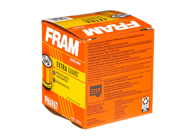 FRAM Engine Oil Filter P/N:PH4967 Fits: Arctic Cat 4-stroke Touring, Arctic Cat 4-stroke Trail, Arctic Cat Bearcat Widetrack, Arctic Cat Bearcat Widetrack Turbo, Arctic Cat Bearcat Widetrack Turbo Articulating, Arctic Cat Panther 660 Touring - Image 1
