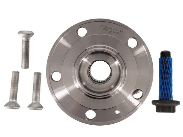 Power Train Wheel Bearing and Hub Assembly P/N:PT512566 Fits: Audi A3, Audi A3 Quattro, Audi A3 Sportback E-tron, Audi Rs3, Audi S3, Volkswagen Golf Alltrack, Volkswagen Golf R, Volkswagen Golf Sportwagen - Image 3