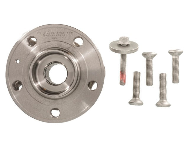 Power Train Wheel Bearing and Hub Assembly P/N:PT512576 Fits: Volvo C40 Recharge, Volvo S60, Volvo S90, Volvo V60, Volvo V60 Cross Country, Volvo V90, Volvo V90 Cross Country, Volvo Xc40 Recharge, Volvo Xc60, Volvo Xc90 - Image 1