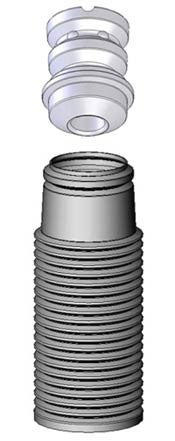 KYB Suspension Strut Bellows P/N:SB116 Fits: Chrysler 200, Hyundai Accent, Hyundai Azera, Hyundai Excel, Hyundai Scoupe, Hyundai Sonata, Hyundai Tucson, Infiniti Fx35, Infiniti Fx37, Infiniti G25 - Image 1
