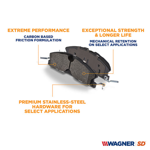 Wagner Brake Disc Brake Pad Set P/N:SX1640 Fits: Dodge Dart 16-13, Jeep Cherokee 15-14 - Image 2
