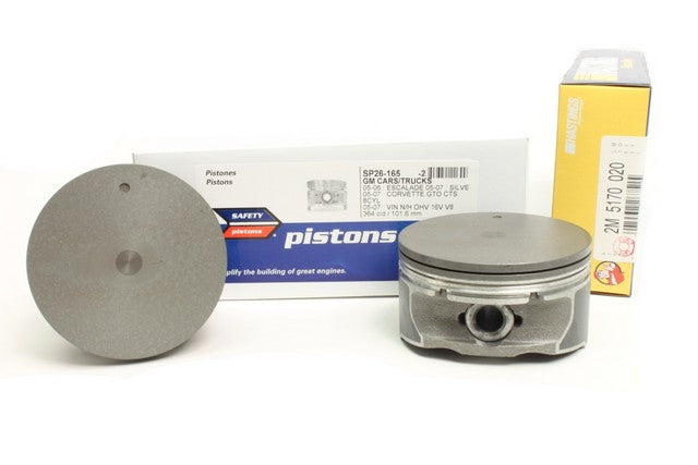 Safety Auto Parts Corp Engine Piston Set P/N:SPRM26-165-3 Fits: Cadillac Cts, Cadillac Escalade, Chevrolet Corvette, Chevrolet Silverado 1500, Chevrolet Silverado 1500 Classic, Chevrolet Silverado 1500 Hd, Chevrolet Silverado 1500 Hd Classic - Image 1