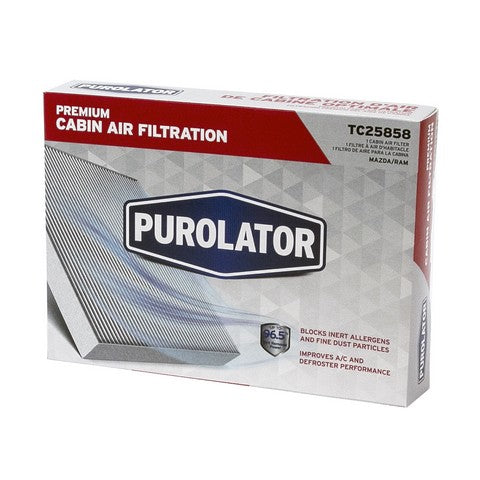 Purolator Cabin Air Filter P/N:TC25858 Fits: Dodge Ram 1500, Dodge Ram 2500, Dodge Ram 3500, Dodge Ram 4000, Jeep Grand Wagoneer, Jeep Grand Wagoneer L, Jeep Wagoneer, Jeep Wagoneer L, Mazda 6, Mazda Cx-7 - Image 1