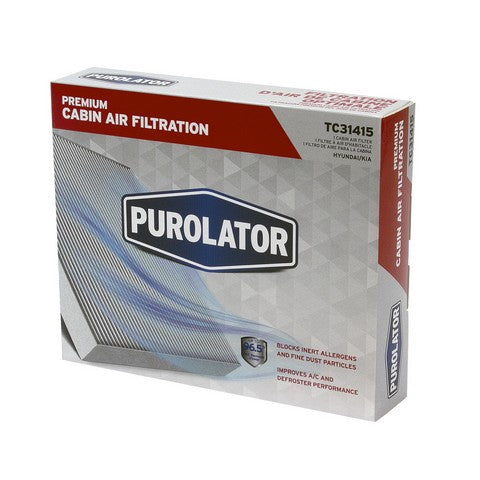 Purolator Cabin Air Filter P/N:TC31415 Fits: Genesis G70 23-19, Hyundai Santa Fe 20-19, Kia K900 20-19, Kia Stinger 23-18, Kia Telluride 25-20 - Image 1