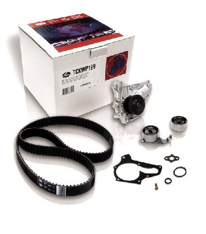 Gates Engine Timing Belt Kit with Water Pump P/N:TCKWP199 Fits: Toyota Camry 01-87, Toyota Celica 89-87, Toyota Celica 99-92, Toyota Rav4 00-96, Toyota Solara 01-99 - Image 1