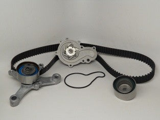 Gates Engine Timing Belt Kit with Water Pump P/N:TCKWP246A Fits: Chrysler Neon 97-95, Chrysler Sebring 99-95, Dodge Avenger 99-95, Dodge Neon 99-95, Eagle Talon 98-95, Mitsubishi Eclipse 99-95, Plymouth Neon 99-95 - Image 1