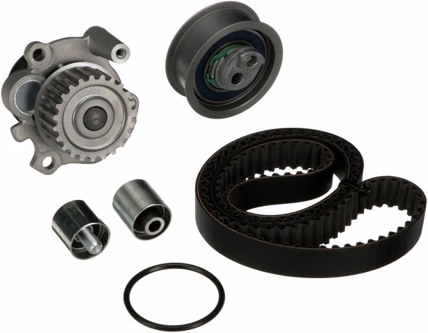 Gates Engine Timing Belt Kit with Water Pump P/N:TCKWP334 Fits: Audi A3, Audi A3 Quattro, Audi A4, Audi A4 Quattro, Audi Tt, Volkswagen Bora, Volkswagen Eos, Volkswagen Gti, Volkswagen Jetta, Volkswagen Passat - Image 1