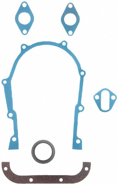 FEL-PRO Engine Timing Cover Gasket Set P/N:TCS 13075-1 Fits: Ac 427, Ac 428, Ac Shelby Cobra, Ford 300, Ford Country Sedan, Ford Country Squire, Ford Custom, Ford Custom 500, Ford F-100, Ford F-150 - Image 1