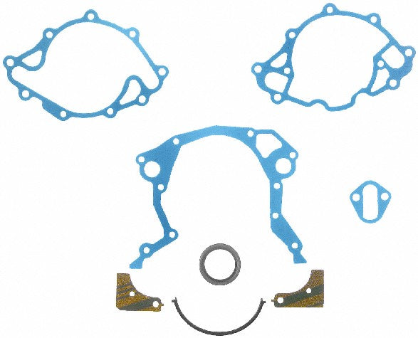 FEL-PRO Engine Timing Cover Gasket Set P/N:TCS 45008 Fits: Ac Shelby Cobra, Detomaso Mangusta, Ford 300, Ford Bronco, Ford Country Sedan, Ford Country Squire, Ford Custom, Ford Custom 500, Ford E-100 Econoline, Ford E-100 Econoline Club Wagon - Image 1