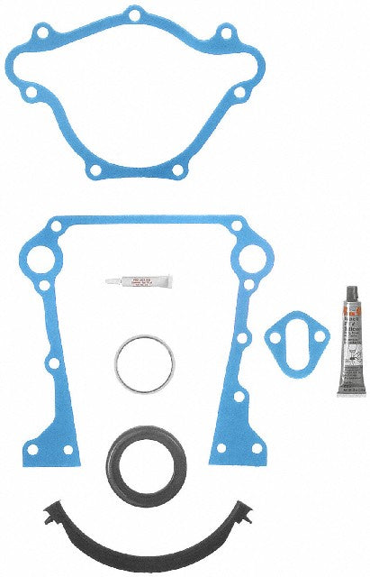 FEL-PRO Engine Timing Cover Gasket Set P/N:TCS 45789 Fits: Dodge B150 91-88, Dodge B250 91-88, Dodge D100 89-88, Dodge D150 91-88, Dodge D250 91-88, Dodge Dakota 91-87, Dodge W100 1989, Dodge W150 91-89 - Image 1