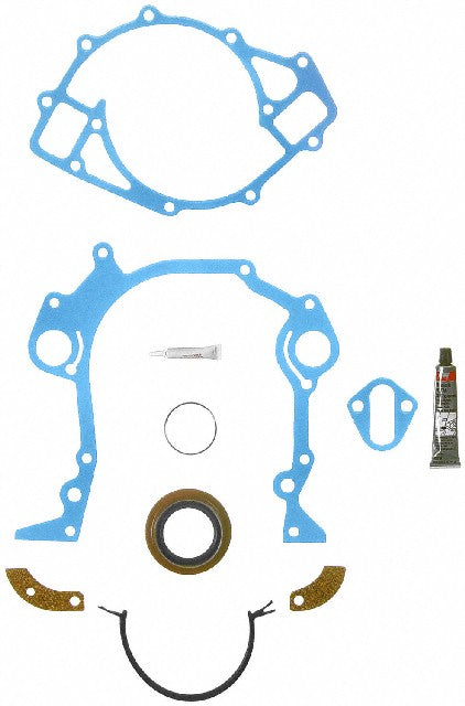 FEL-PRO Engine Timing Cover Gasket Set P/N:TCS 45881 Fits: Ford E-250 Econoline Club Wagon, Ford E-350 Econoline, Ford E-350 Econoline Club Wagon, Ford Econoline Super Duty, Ford F-250, Ford F-250 Hd, Ford F-350, Ford F-53 Motorhome Chassis - Image 1