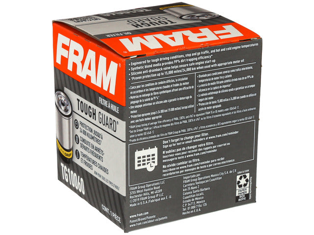 FRAM Engine Oil Filter P/N:TG10060 Fits: Alfa Romeo Giulia, Alfa Romeo Stelvio, Buick Allure, Buick Enclave, Buick Lacrosse, Buick Rainier, Cadillac Cts, Cadillac Escalade, Cadillac Escalade Esv - Image 1