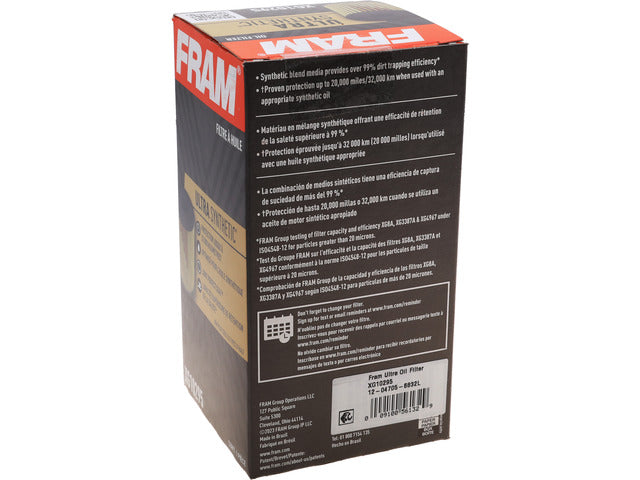 FRAM Engine Oil Filter P/N:XG10295 Fits: Lexus Gs F, Lexus Is F, Lexus Is500, Lexus Lc500, Lexus Lx570, Lexus Rc F, Toyota Land Cruiser, Toyota Sequoia, Toyota Tundra - Image 1