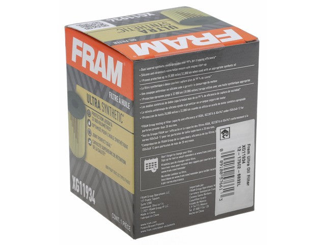 FRAM Engine Oil Filter P/N:XG11934 Fits: Genesis G80 20-17, Hyundai Genesis 16-15, Hyundai Palisade 25-20, Kia Cadenza 20-17, Kia Sedona 21-19, Kia Sorento 20-19, Kia Telluride 25-20 - Image 1