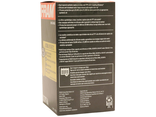 FRAM Engine Oil Filter P/N:XG3976A Fits: Chevrolet Express 3500, Dodge D250, Dodge D350, Dodge Ram 2500, Dodge Ram 3500, Dodge Ram 4500, Dodge Ram 5500, Dodge W250, Dodge W350, Ram 2500, Ram 3500, Ram 4500, Ram 5500 - Image 1